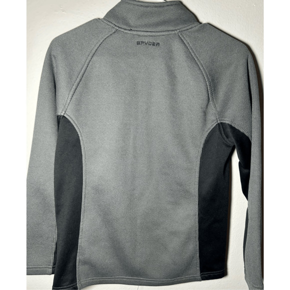 Spyder Youth Core Polar Full Zip Waffle Jacket Gray Sz L(14/16) Ski Snowboard - Picture 7 of 8